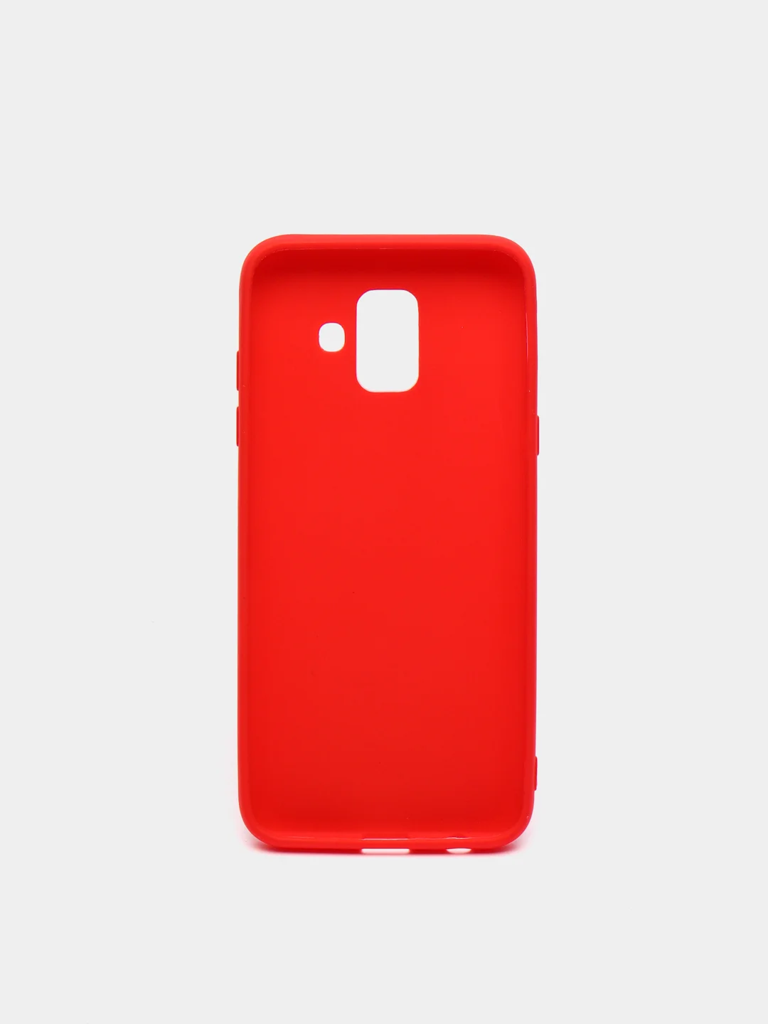Красный чехол Samsung Galaxy A6 (2018), Самсунг Галакси А6 2018, силиконовый цветной матовый