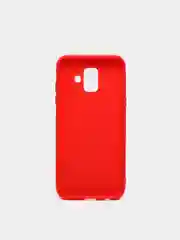 Красный чехол Samsung Galaxy A6 (2018), Самсунг Галакси А6 2018, силиконовый цветной матовый