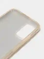 Золотой чехол силиконовый с блестками для Samsung Galaxy A02S Противоударный чехол