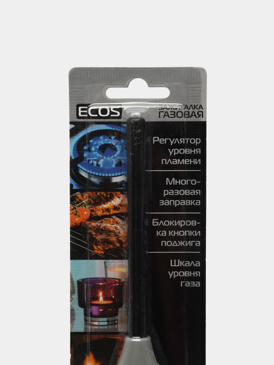 Зажигалка газовая ECOS GL-001G, зеленая