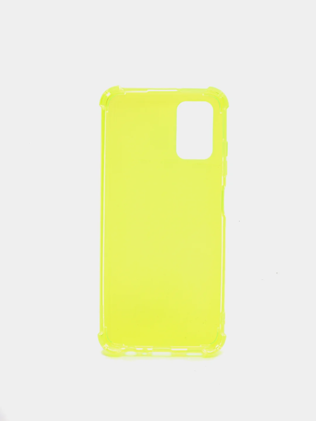 Лимонный чехол прозрачный Samsung Galaxy A03s противоударный плотный неоновый с оттенком