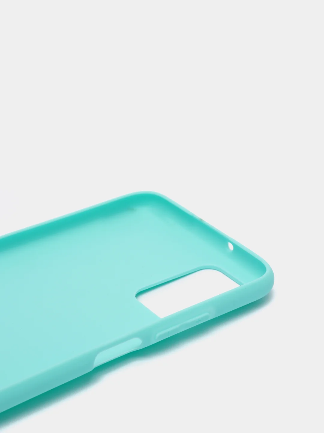 Бирюзовый чехол Samsung Galaxy A03S силиконовый, матовый