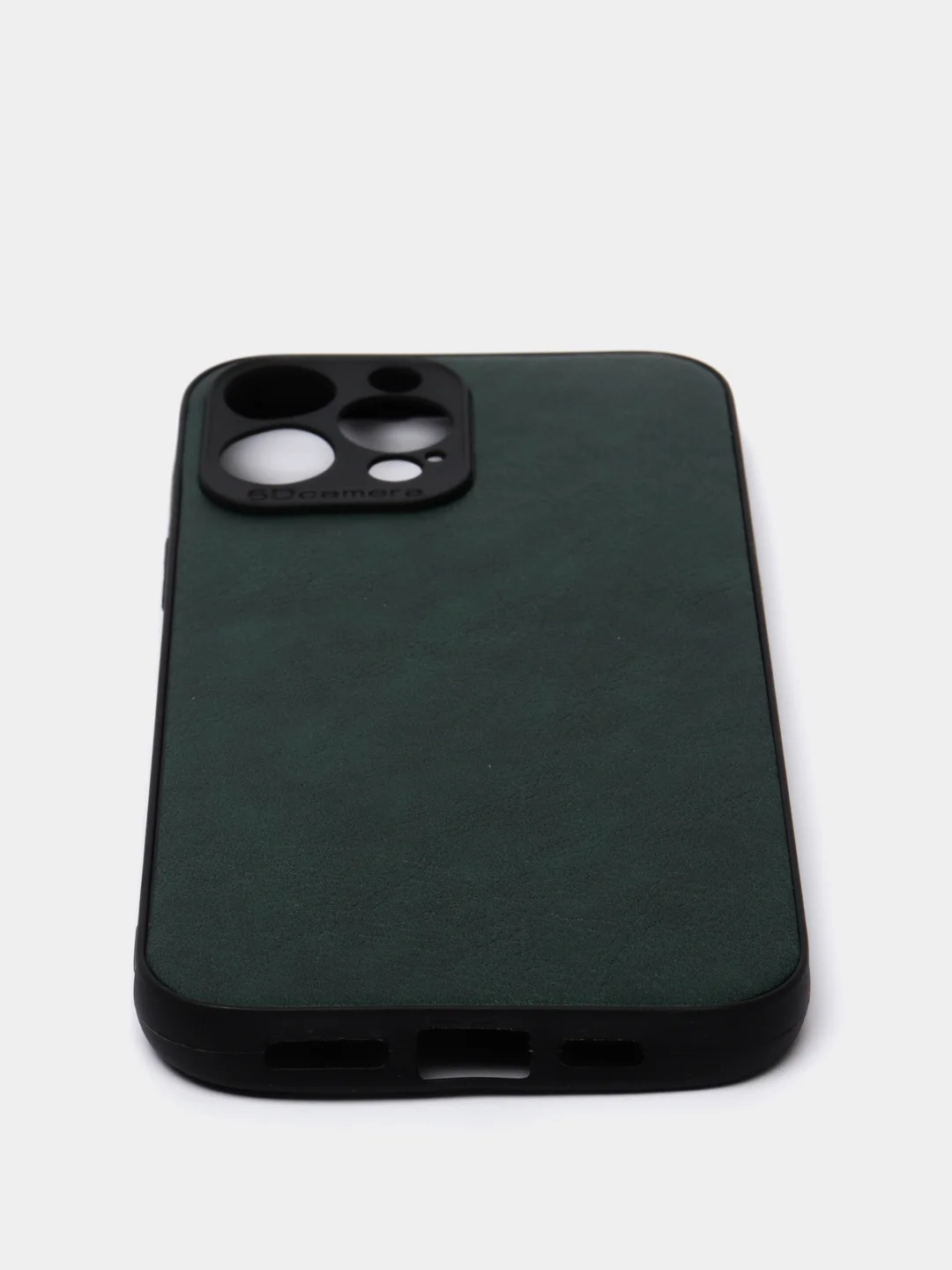 Зеленый чехол IPhone 13 / 13 Mini / 13Pro / 13ProMax силиконовый, имитация кожи