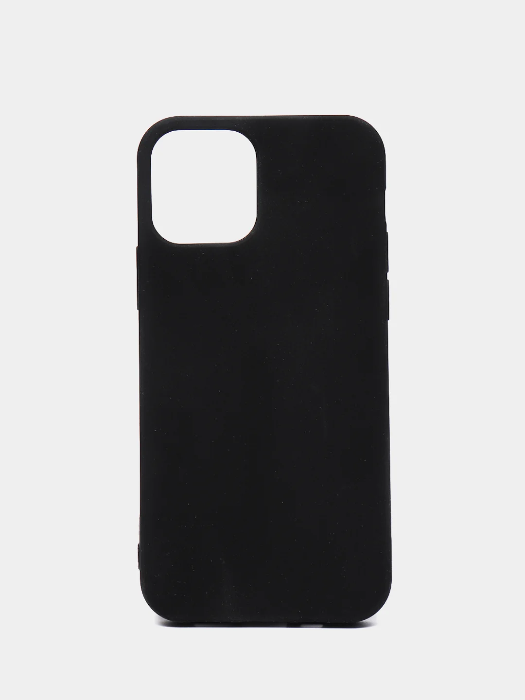 Силиконовый чёрный матовый чехол для iPhone 11 Pro Max, 12 Pro Max, 13 Pro Max, 14 Plus