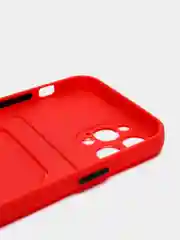 Красный чехол для iPhone XR, 12, 13, Pro, Max, ХР с карманом для карт защита камеры динамика айфон