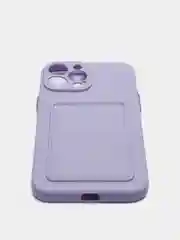 Лавандовый чехол для iPhone XR, 12, 13, Pro, Max, ХР с карманом для карт защита камеры динамика айфон