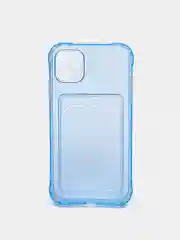 Синий чехол с карманом для карт iPhone XR, 11, 12, 13, 14, Pro, Pro Max, Plus, 7, 8, айфон