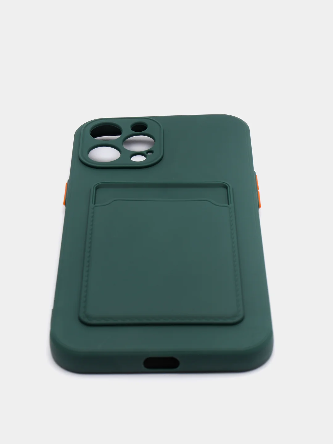 Тёмно-зелёный чехол для iPhone XR, 12, 13, Pro, Max, ХР с карманом для карт защита камеры динамика айфон