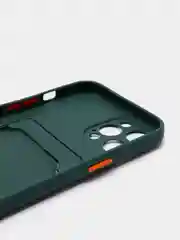 Тёмно-зелёный чехол для iPhone XR, 12, 13, Pro, Max, ХР с карманом для карт защита камеры динамика айфон