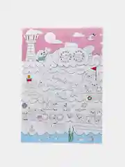 Черный многоразовые раскраски-плакаты "Рисуй-стирай" с фломастерами