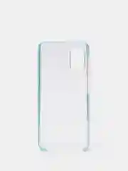 Голубой чехол для Samsung A41, силиконовый, прозрачный, с цветной вставкой