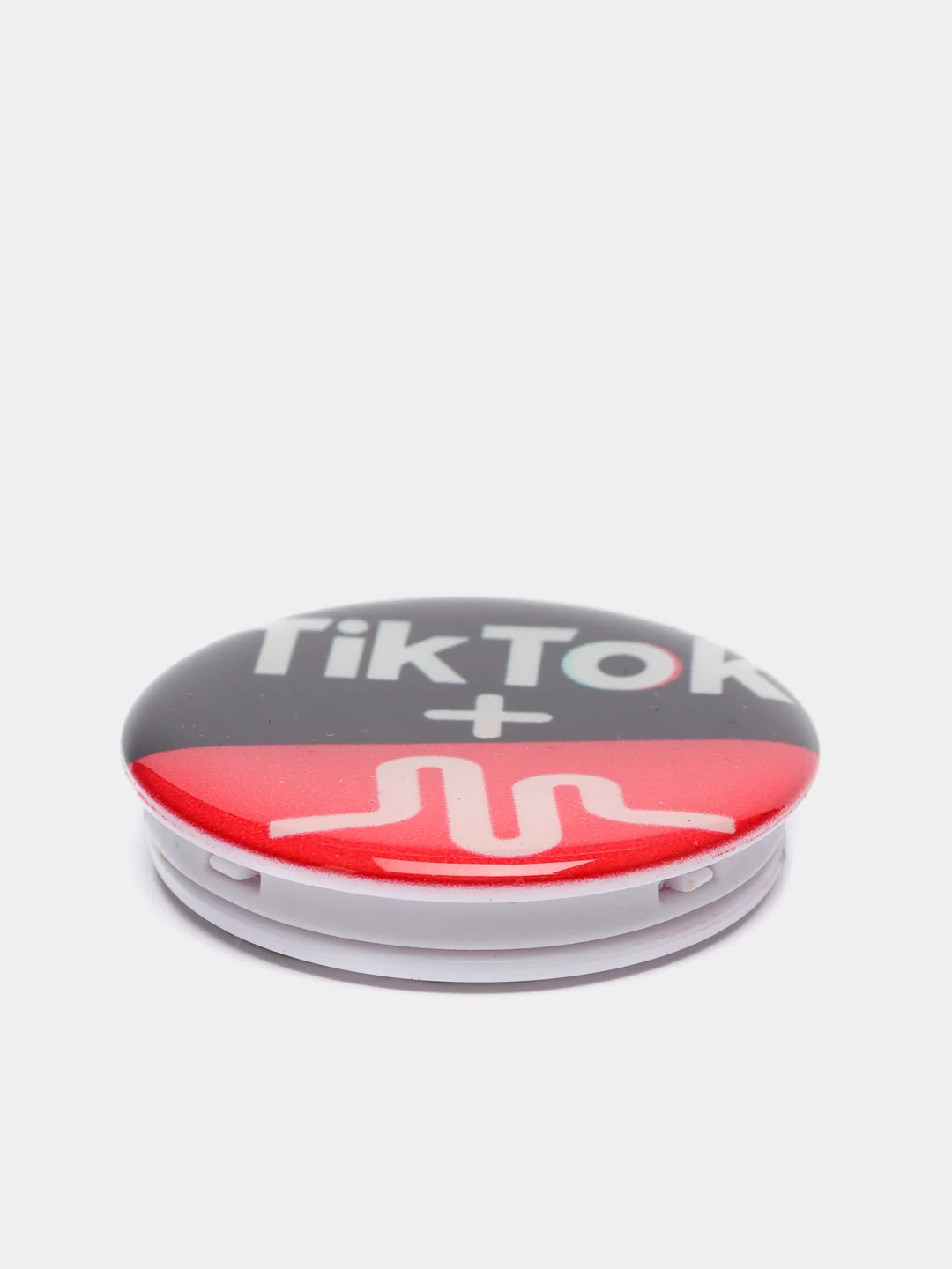 Кораллово-розовый попсокет TikTok для смартфона (Tik tok, тик ток, тикток)