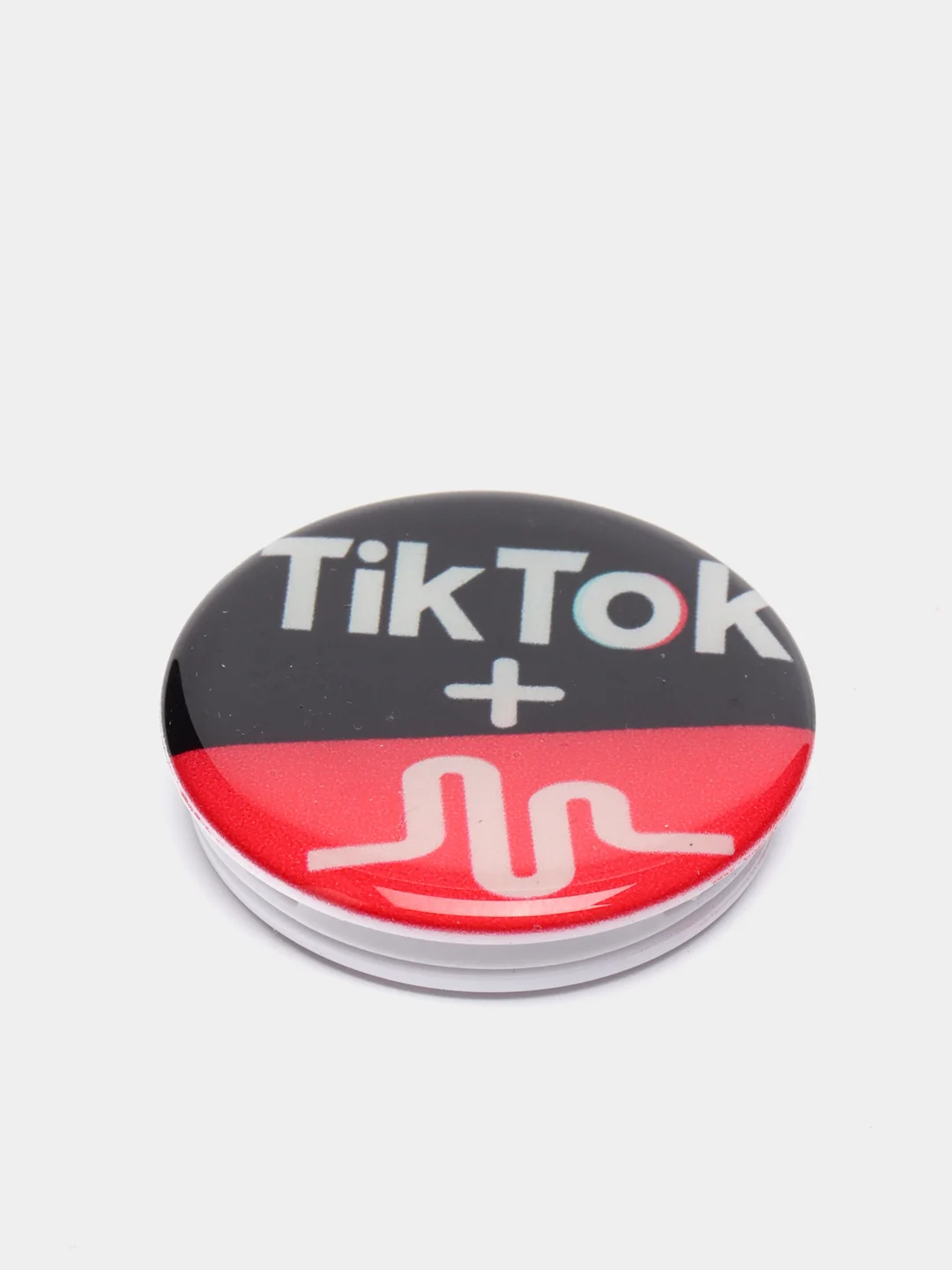 Кораллово-розовый попсокет TikTok для смартфона (Tik tok, тик ток, тикток)