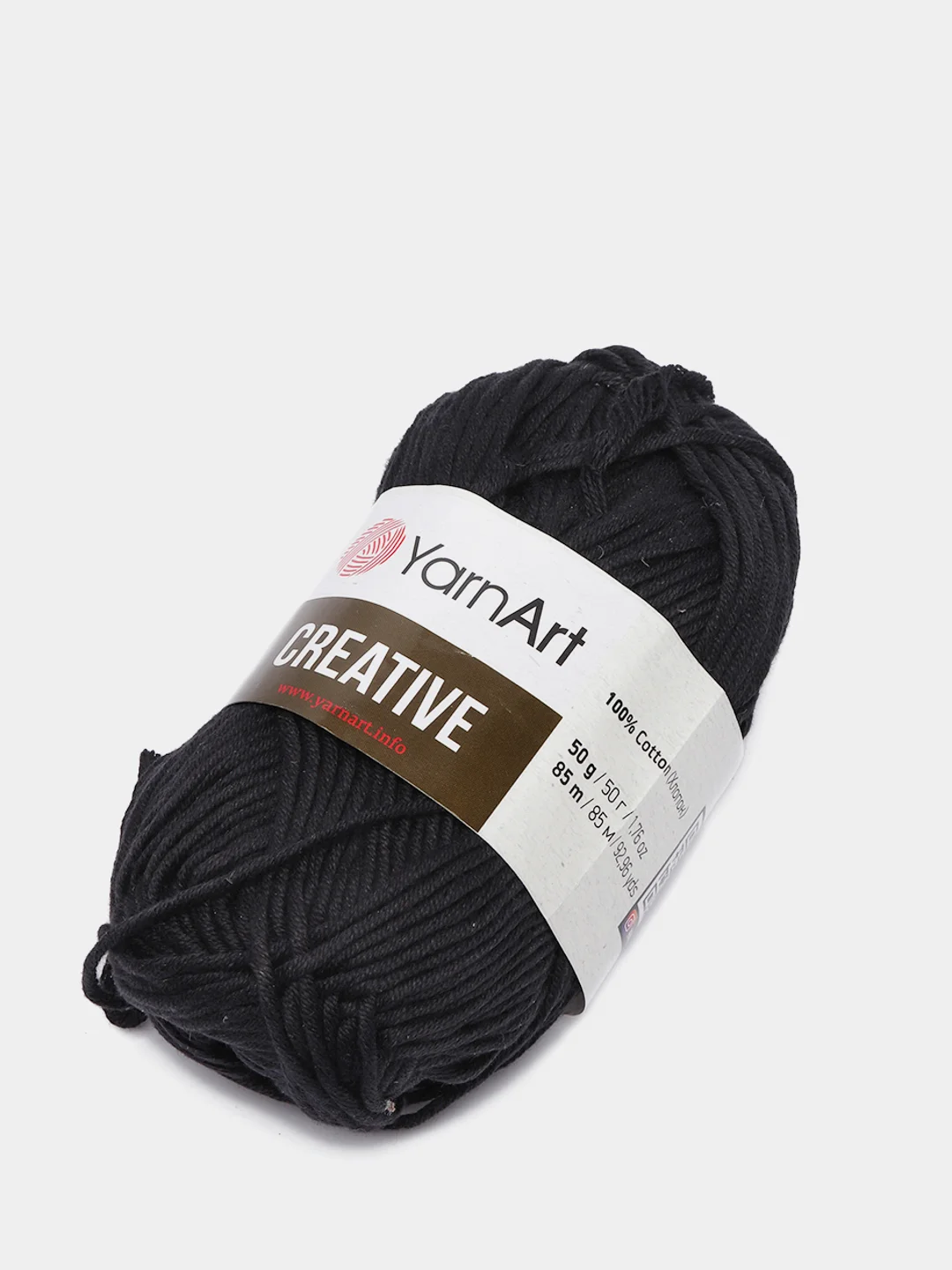 Черный пряжа YarnArt Creative, 50 г, 85 м, 100% хлопок