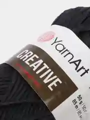 Черный пряжа YarnArt Creative, 50 г, 85 м, 100% хлопок