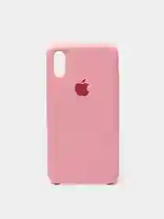 Розовый чехол силиконовый на IPhone X / XS