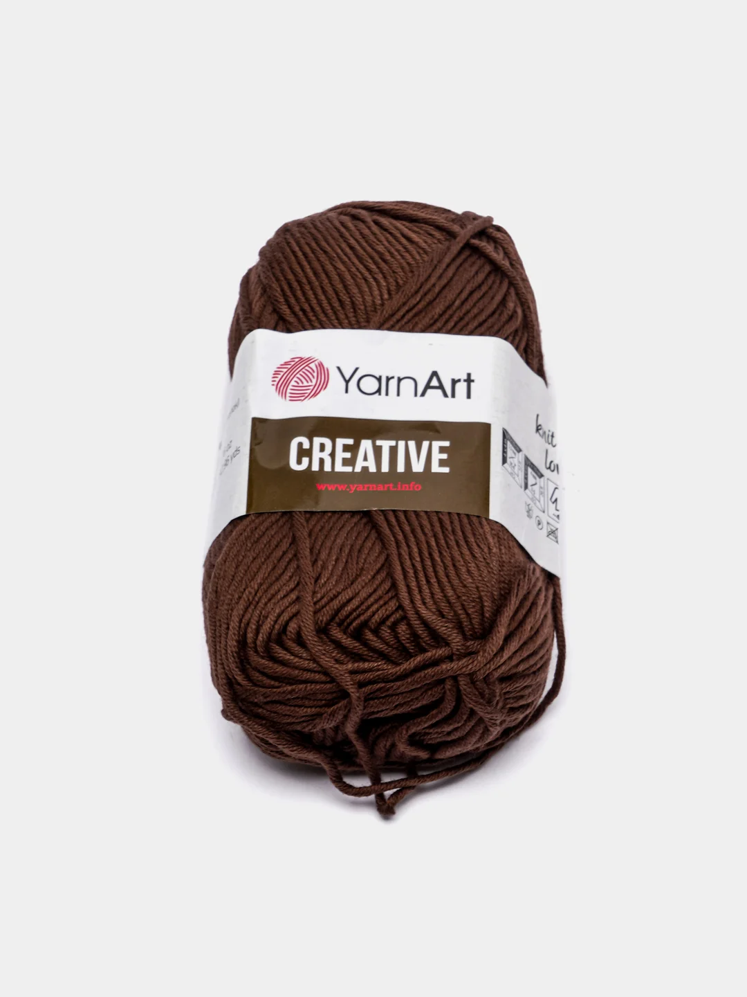 Коричневый пряжа YarnArt Creative, 50 г, 85 м, 100% хлопок