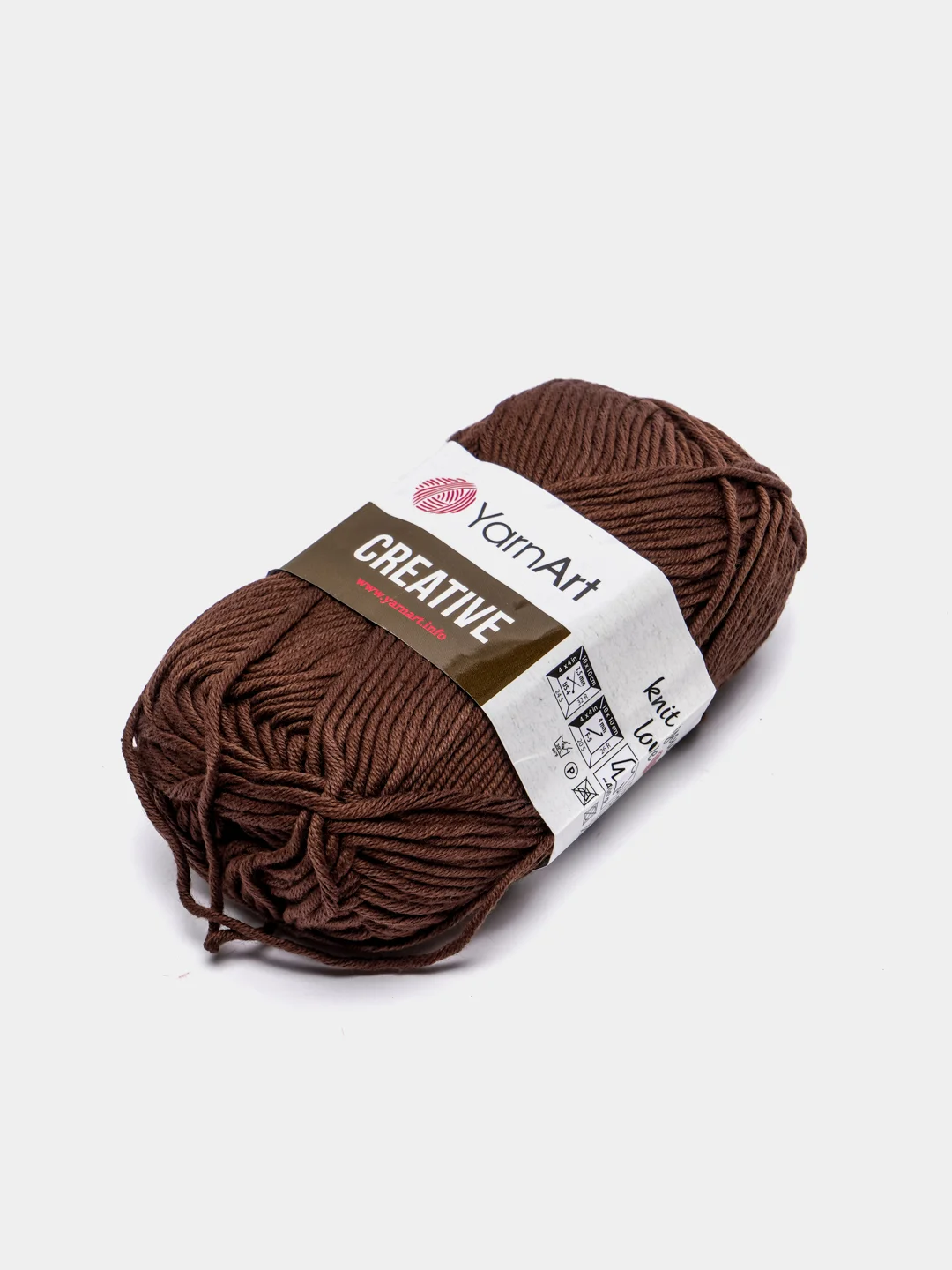 Коричневый пряжа YarnArt Creative, 50 г, 85 м, 100% хлопок