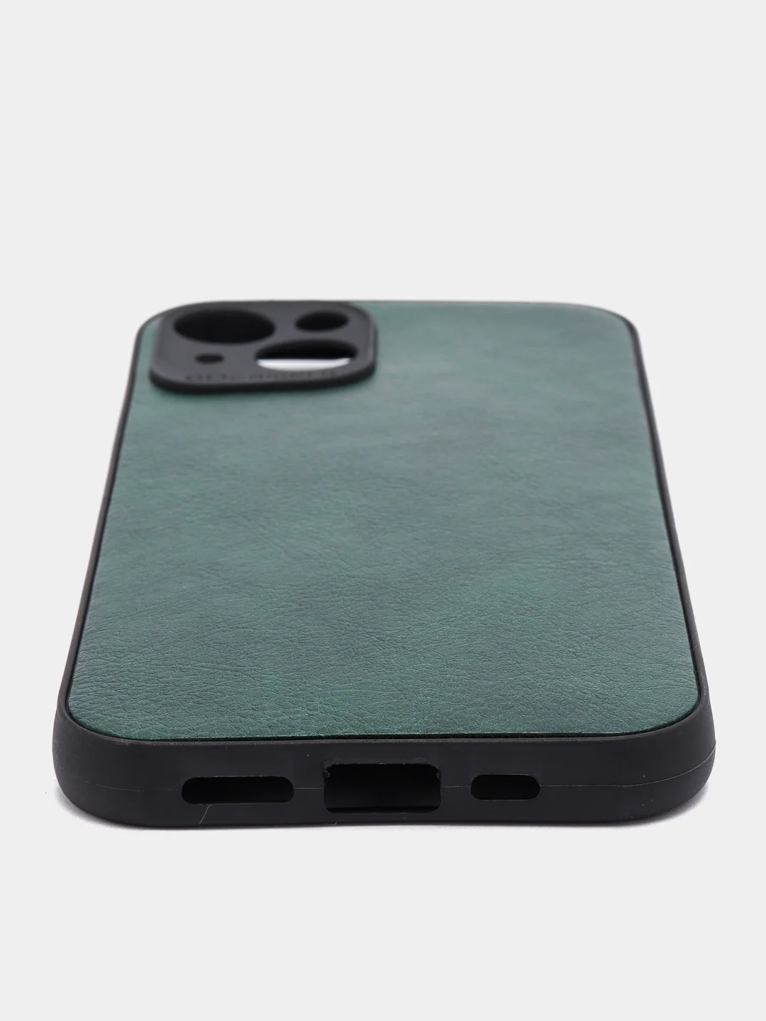 Зеленый чехол IPhone 13 / 13 Mini / 13Pro / 13ProMax силиконовый, имитация кожи