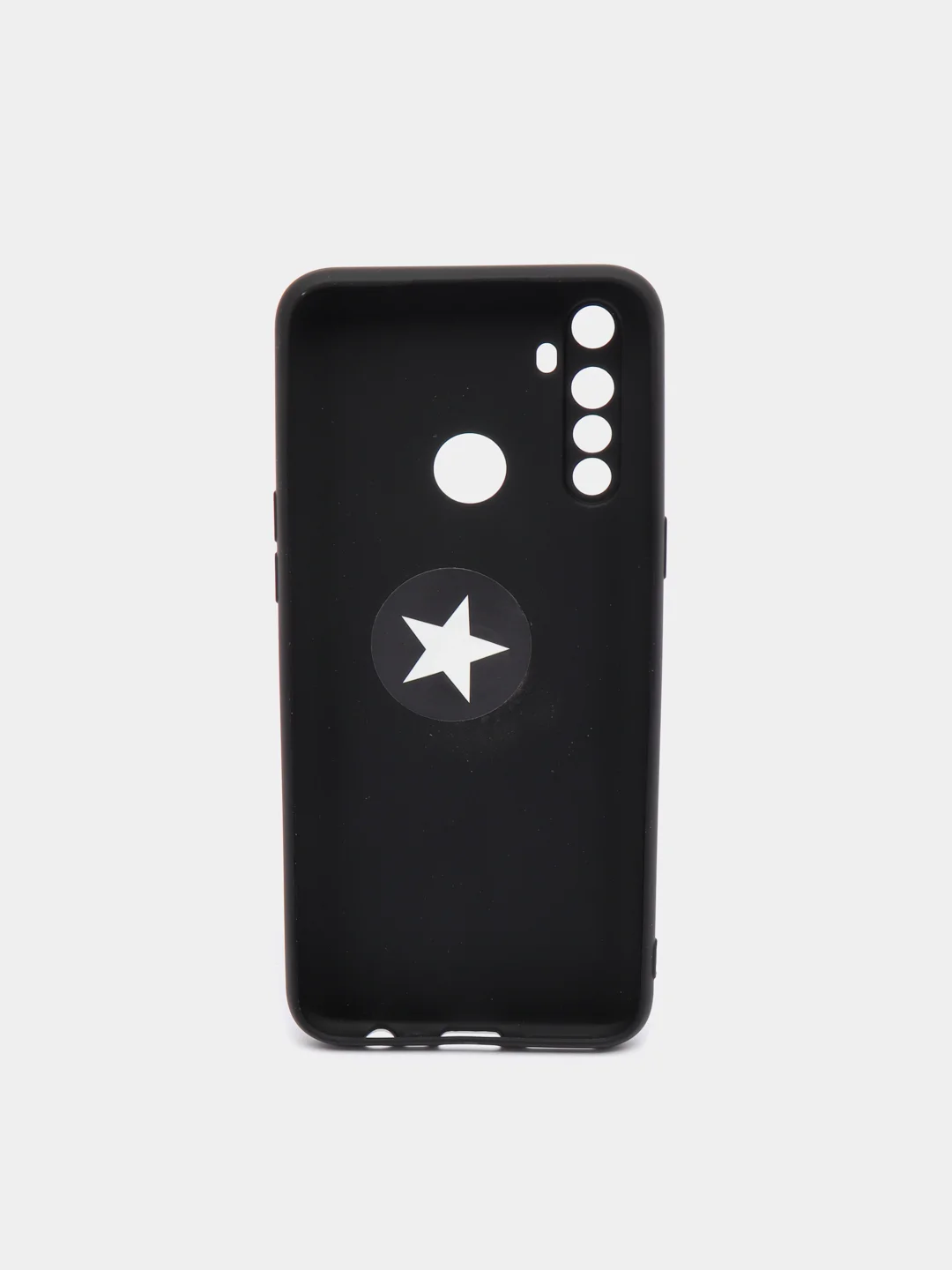 Черный чехол Realme C3 / 5 / 6i  Реалми С3 / 5 / 6ай силиконовый с кольцом держателем