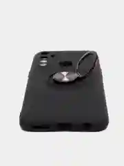 Черный чехол Realme C3 / 5 / 6i  Реалми С3 / 5 / 6ай силиконовый с кольцом держателем