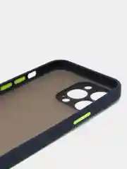Темно-синий чехол для Apple iPhone 13 / iPhone 13 Pro / iPhone 13 Pro Max с цветными кнопками