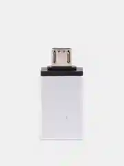 Серебряный otg-переходник USB - Micro-USB