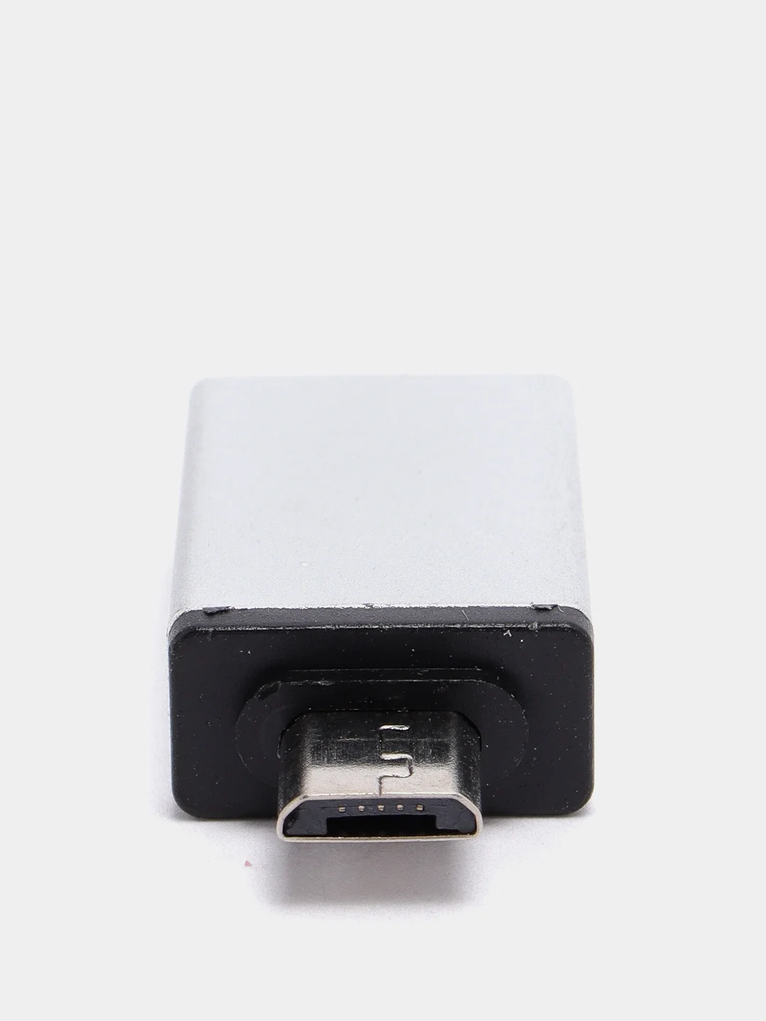 Серебряный otg-переходник USB - Micro-USB