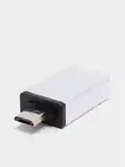 Серебряный otg-переходник USB - Micro-USB