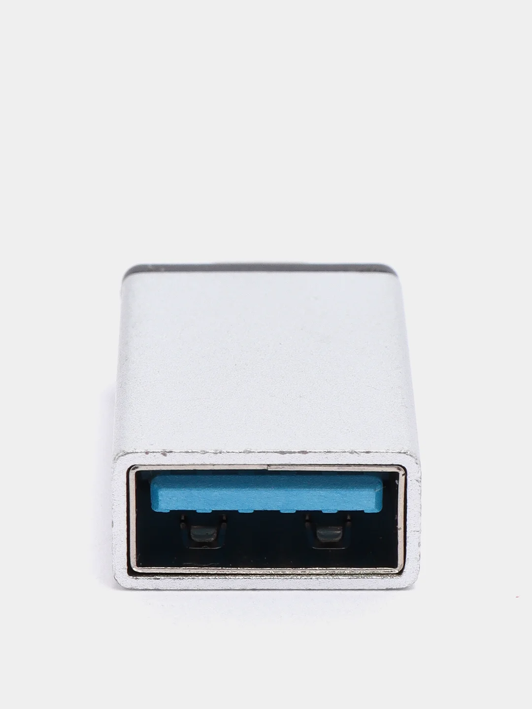 Серебряный otg-переходник USB - Micro-USB