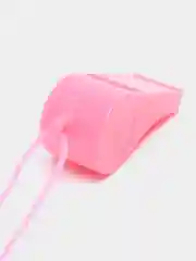 Розовый свисток спортивный пластиковый, на шнурке