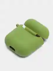 Зеленый силиконовый чехол для беспроводных наушников AirPods 1, AirPods 2