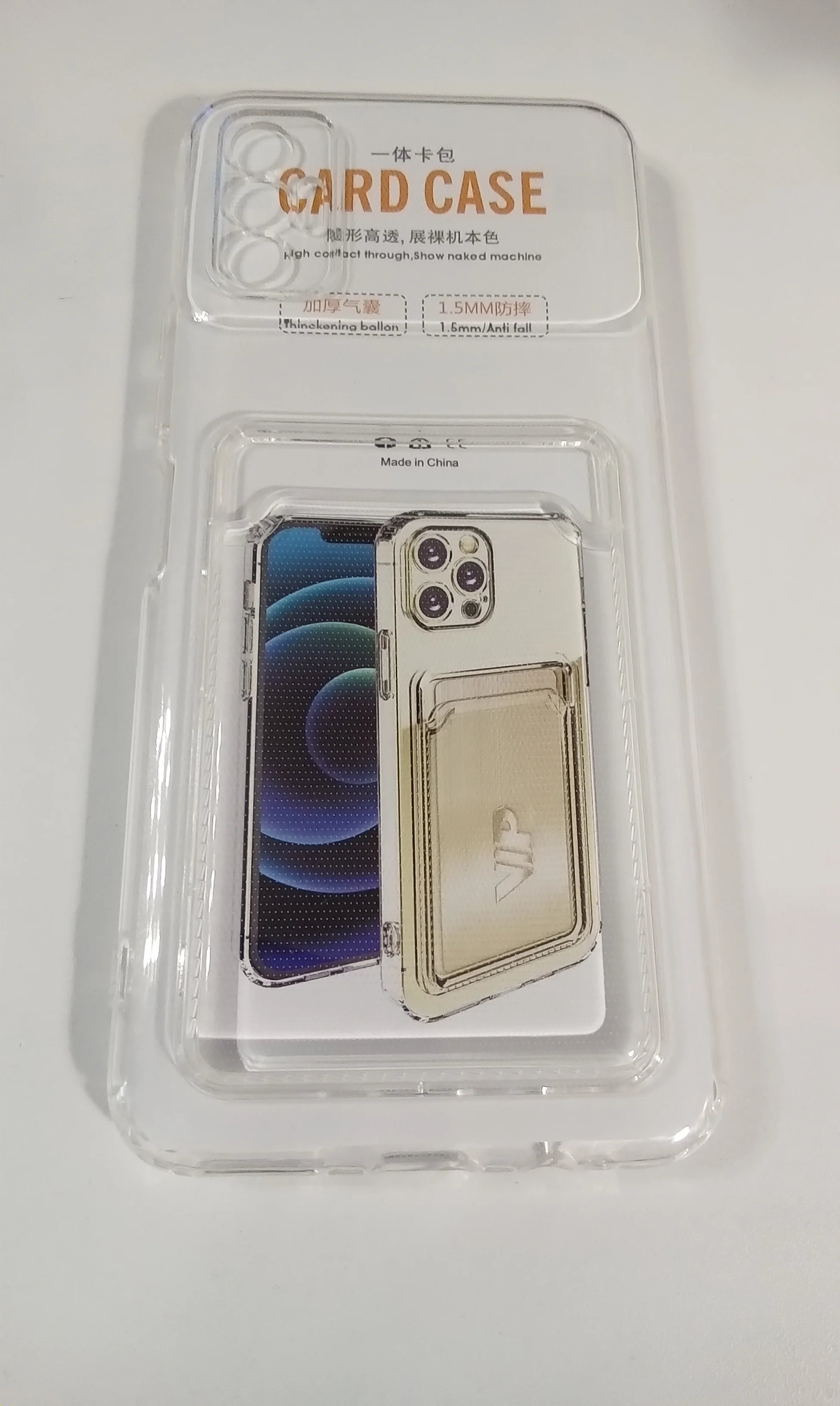 Прозрачный чехол с отделением для пластиковой карточки Tecno Spark 8P