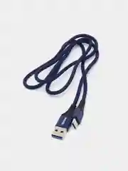 Синий кабель USB - Type-C WALKER C705, в текстильной оплетке