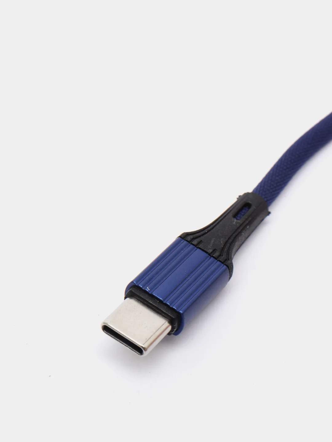 Синий кабель USB - Type-C WALKER C705, в текстильной оплетке