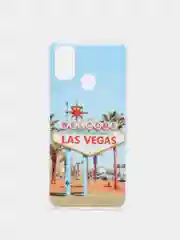 Светло-синий чехол Samsung Galaxy M21 / M30s с рисунком