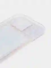 Лавандовый чехол iPhone 11 силиконовый переливающийся жидкий с блестками и защитой камеры