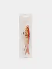 Серый воблер 8 секционный, сегментный, 3D (13,5 см, 25 г)