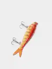 Серый воблер 8 секционный, сегментный, 3D (13,5 см, 25 г)