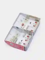 Розовый шкатулка металлическая "Загородный домик", 6,5х5,5х4 см