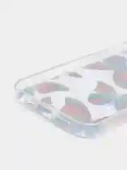 Лимонный чехол Apple iPhone 12, 12 Pro, 12 Mini прозрачный с рисунком и блестками