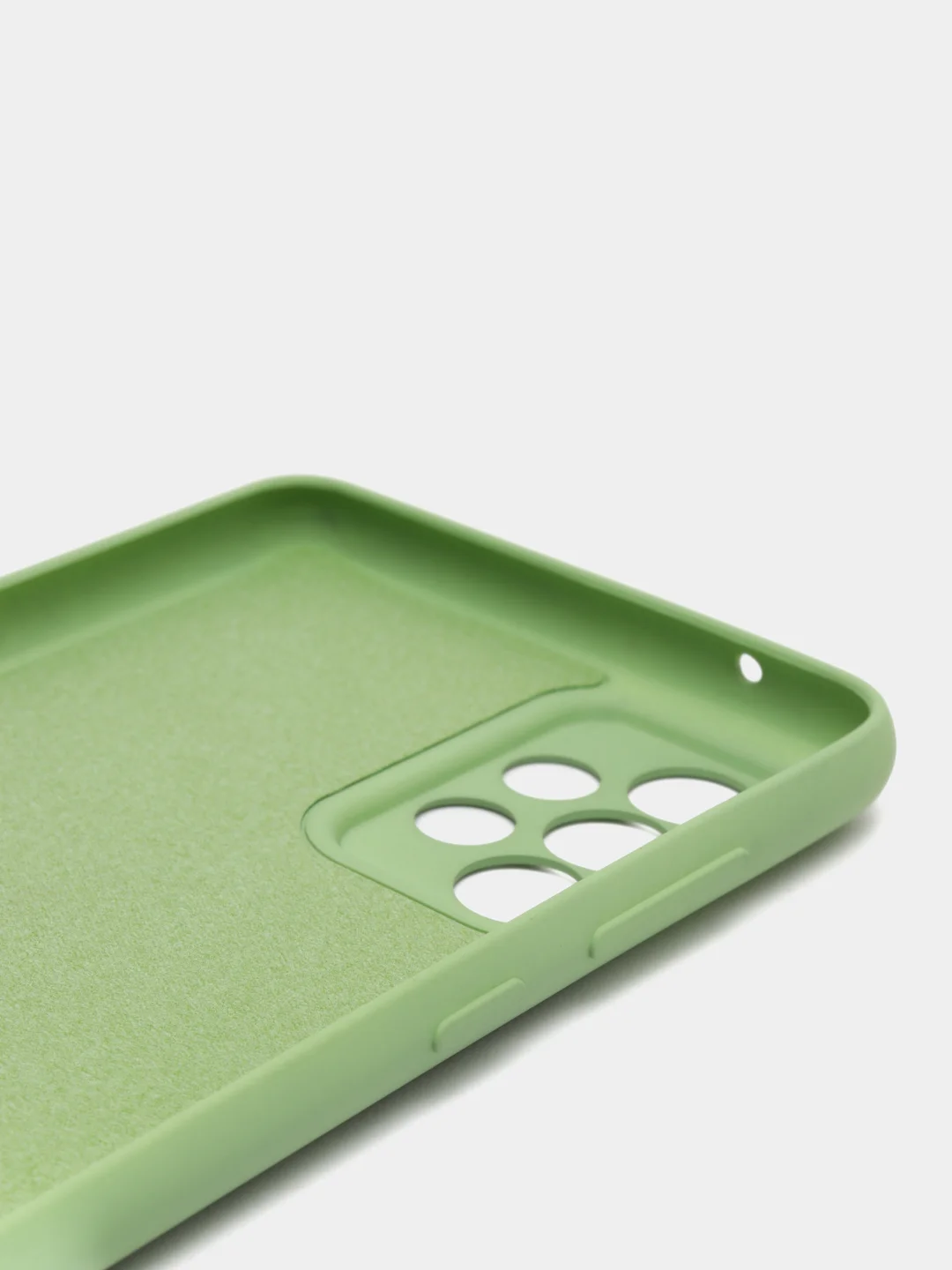 Лесной зеленый чехол Silicone Case для Samsung Galaxy A72 с защитой камеры