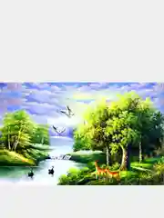 Алмазная мозаика "Пейзаж", на подрамнике, 30*40 см