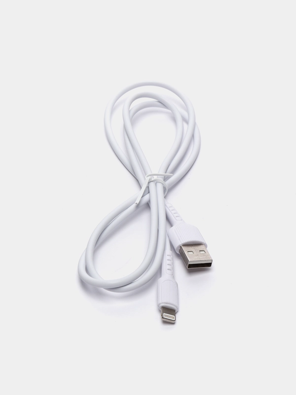 Кабель зарядный для IPhone (1метр), белый "Borofone BX"