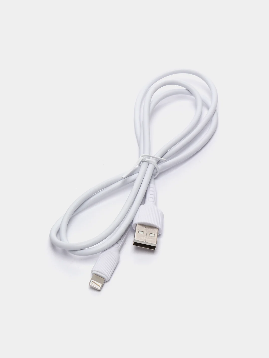 Белый кабель зарядный для IPhone (1метр), белый "Borofone BX"