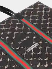 Черный подарочный пакет пластик 30*30*10см