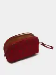 Багровый косметичка, органайзер,сумочка  дорожная, с ручкой