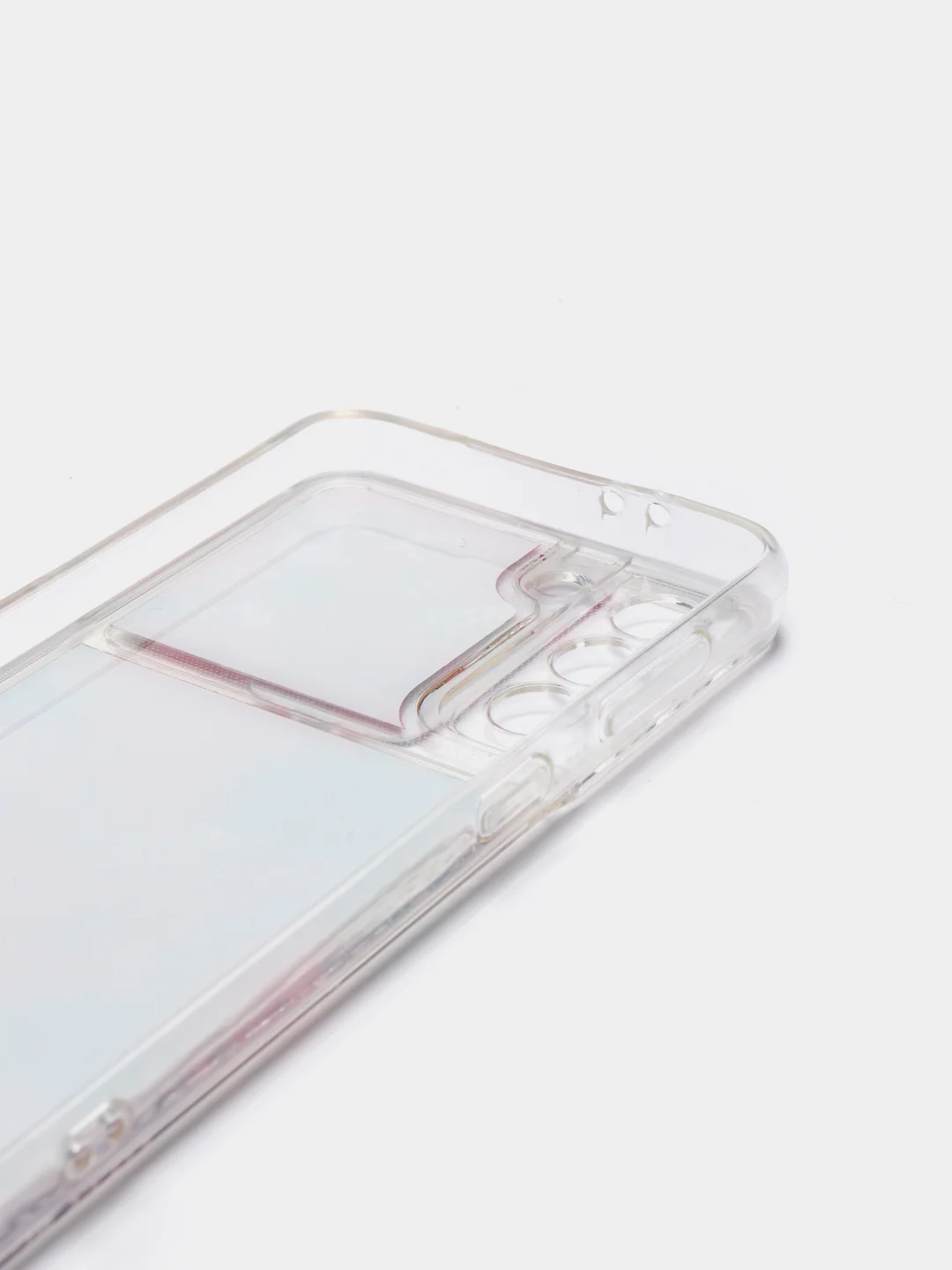 Коралловый меланж чехол Samsung Galaxy S21 силиконовый переливающийся жидкий с блестками и защитой камеры
