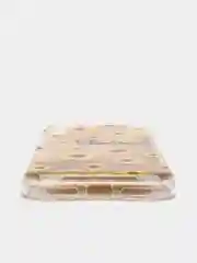 Желтый чехол iPhone X / Xs силиконовый переливающийся жидкий с блестками