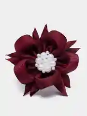 Бордовый бантики для волос, 2 штуки